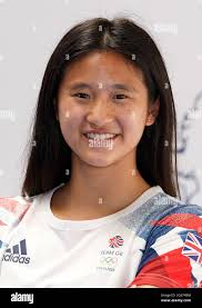 Great Britain Diving team's Eden Cheng, during the kitting out session for  the Tokyo Olympics 2020 at the Birmingham NEC, UK. Picture date: Monday  June 14, 2021 Stock Photo