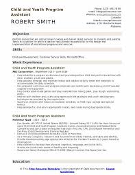 Child And Youth Program Assistant Resume Samples Qwikresume