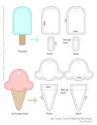 Favecrafts is your home for all things quick and crafty. Ice Cream And Popsicle Necklaces For Kids With Free Template Felt Crafts Felt Toys Felt Templates