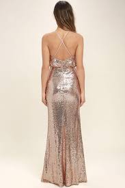 My Muse Rose Gold Sequin Maxi Dress Braids Maid Dresses Dresses Sequin Maxi Dress