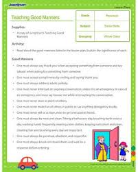 Teaching Good Manners Free Preschool Lesson Plan Jumpstart Preschool Lesson Plan Preschool Lessons Teaching