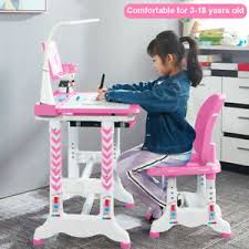 Saplings pink toddler desk and chair prices, review, price comparison and where to buy online at compare store prices uk for cheap deals. Kids Desk And Chair Set Height Adjustable Study Table Writing Desk Tilt Desktop Ebay