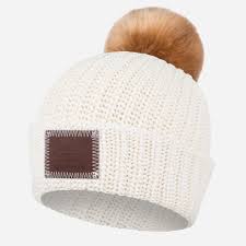 White Speckled Pom Beanie Natural Pom Love Your Melon Love Your Melon Hats Love Your Melon Beanie