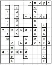 пятый класс составить кроссворд по биологии 5 класс с вопросами и ответами Krossvord Griby
