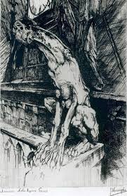 Jules De Bruycker Etsen Eaux Fortes Etchings J D B 200 A Chimere Notre Dame Paris 1926 Horror Art Illustration Art Drawings