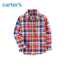 Us 27 0 Carters 1 Piece Baby Children Kids Clothing Boy Plaid Twill Button Front Shirt 243h478 In Shirts From Mother Kids On Aliexpress Com