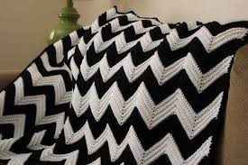 Black And White Chevron Crochet Blanket Chevron Crochet Blanket Free Pattern Chevron Crochet Crochet Blanket Chevron Crochet Baby