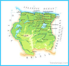 Cool Map Of Suriname Map Suriname How To Memorize Things