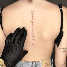 Written in traditional arabic script, our love yourself first tattoo features this powerful phrase in a minimalistic black font. Love Yourself First Deep Black Tattoo Studio Facebook