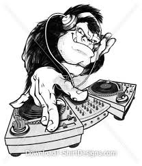 Monkey Headphones Dj Turn Table Boys T Shirt Designs Dj Tattoo Dj Art Monkey Art