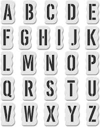 A selection of 6 letter stencil sets for sign projects. Amazon Com Stencil Stop Alphabet Stencil Kit For Painting Tracing All Letters 14 Mil Mylar Plastic 4 Tall Letters Arts Crafts Sewing