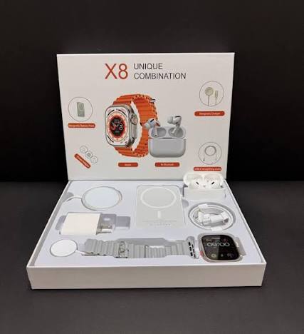 Super combo x8 Unique combination 🔥Precio: 89.999🔥 Envíos y pago contra  entrega a nivel nacional E Incluye: ✓1 Smartwatch de 49 mm ✓1 Audífonos  inalámbricos ✓1 Powerbank magnética ✓1 Cargador magnético ✓Cargador