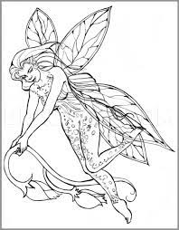 How To Draw Realistic Fairies, Draw A Realistic Fairy, Coloring Page, Trace  Drawing