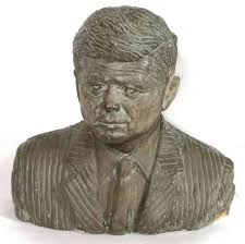 Mavchi John F. Kennedy Bust Bronze Sculpture
