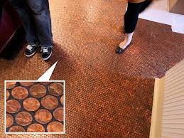This penny floor has followed tradition. Penny Floor