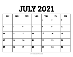 Printable july 2021 printable july 2021 calendar is a powerful device to control jobs and time. July 2021 Calendar Printable Calendar Options