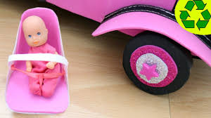 How To Make A Baby Car Seat For Your Doll S Baby Easy Doll Crafts Baby Doll Car Seat Barbie Doll Car Diy Baby Stuff