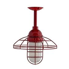 Blue Collar Stem Mount Pendant Light Rustic Pendant Statement Light Fixture Barn Lighting