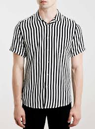 Black And White Striped Shorts Outfit Men Black White Stripe Revere Collar Drapey Short Sleeve Smart Shirt Men S Shirts Clothing Smart Shirts Latest Clothes For Men Revere Collar