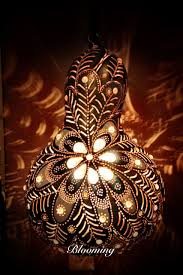Gourd Flower Lamp Www Etsy Com Gourd Lamp Creative Wall Art Art Lamp