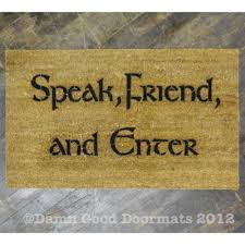 Lotr Tolkien Speak Friend And Enter Doormat Tolkien The Hobbit House Gifts