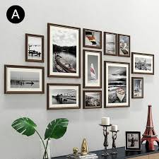 Wand Bilderrahmen Aus Holz 12er Set Modern Style Bildwande Collage Bilderrahmen Fotogaleriewande