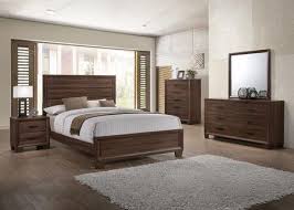 Coaster 202880q4p oleta 4 piece bedroom set with queen panel bed, dresser, mirror and single nightstand. Coaster Brandon Collection 205321ke S5 5 Piece Bedroom Set With King Size Panel Bed Dresser Mirror Nightstand And Chest In Medium Warm Brown Appliances Connection