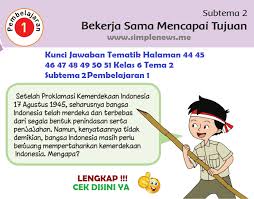 Kunci jawaban buku bahasa arab kelas 6 kurikulum 2013. Lengkap Kunci Jawaban Tematik Halaman 44 45 46 47 48 49 50 51 Kelas 6 Tema 2 Subtema 2 Pembelajaran 1 Simple News Kunci Jawaban Lengkap Terbaru