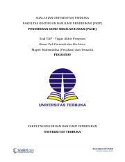 Contoh tugas akhir program (tap) ut pgsd pdgk4500 (tersedia). Contoh Soal Tap Ut Non Pendas Doc Contoh Soal Tap Ut Non Pendas Contoh Karya Tulis Ilmiah Lengkap Serta Non Pendas Saya Minta Tolong Kirim Ke E Mail Course Hero