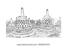 Cara menggambar sketsa candi borobudur. Shutterstock Puzzlepix