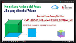 Untuk menghitung luas permukaan kubus, yang perlu kita lakukan adalah mengalikan enam sisi kubus dengan kuadrat dari rusuk. Cara Cepat Menghitung Panjang Sisi Kubus Jika Diketahui Volume Youtube