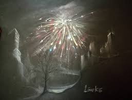 Please like, comment, and share. Fireworks In The City Drawing In Pastel Pencil By Lineke Lijn On Deviantart