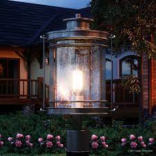Modern outdoor post lighting adds safety and fashionable decor to your home. Luxury Midcentury Modern Black Outdoor Post Light Uql1010 Cannes Collection Traditional Post Lights By Urban Ambiance Houzz