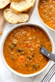 Red Lentil And Vegetable Soup Green Valley Kitchen Recipe In 2020 Vegan Soup Red Lentil Lentil Soup