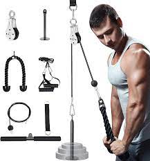 Buy Pulley Cable Machine System Home Gym Equipment With Loading Pin Triceps Rope Cable Pulley System Gym Pulley System For Home Gym Lat Pulldowns Bicep Curls 3 In 1 Pulley System Gym