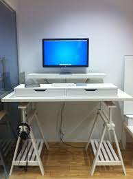 10 Ikea Standing Desk Hacks With Ergonomic Appeal More than 286 computer shelves desk at pleasant prices up to 31 usd fast and free worldwide shipping!