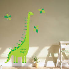 Wall Stickers Kids Dinosaur Growth Chart Height Measure Wall Decal
