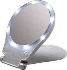Amazon Com Floxite Led Lighted Travel And Home 10x Magnifying Mirror Appliances