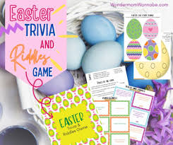 The easter trivia pdf has twelve, egg shaped, trivia to . Easter Trivia Game