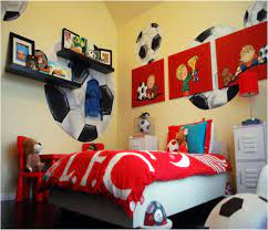 Lovely Football Room For Boys Modern Kids Bedroom Kid Room Decor Soccer Room