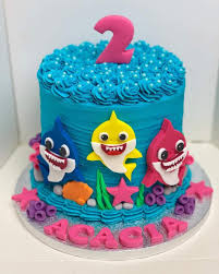 1st Birthday Baby Shark Smash Cake Ideas Rochelle On Instagram Acacias Baby Shark Birthday Cake By The Talented Buttercr Birthday Cake Kids Girls Shark Birthday Cakes Birthday Party Cake