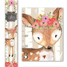 Buy Deer Family Wooden Growth Chart Woodland Animal