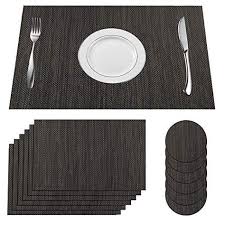 supersun set de table 4 pieces pvc ecologique resistant a l usure resistant a la chaleur antiderapant resistant a la m set de table interieur de restaurant pvc