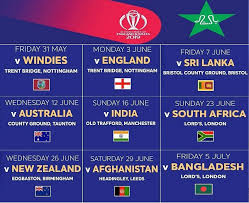 Get pak vs eng schedule, news, latest updates of the england vs pakistan 2021 schedule. Icc Cricket World Cup 2019 Schedule For Pakistan Team Paki Mag