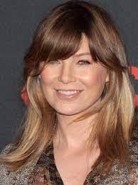 Bangs Are Better Than Botox Jokes Rhys They Add Youthfulness To Your Face Hide Fine Lines On Your Fo Medium Hair Styles Ellen Pompeo Hairstyles Hairstyle