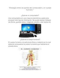 Un ordenador es una máquina programable. Calameo Analogia Entre Las Partes Del Computador Y El Cuerpo Humano