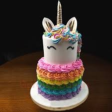 10 rainbow themed sheet cakes rainbow unicorn; 2 Tier Pretty Unicorn Themed Birthday Cake Gurgaon Bakers