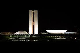 Brasilia Brazil Parliament Buildings By Night Building Brasilia Brazil