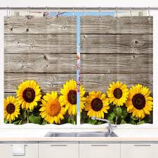 Just take moment to browse through this gallery below and discover the greatest concept for your next innovative. Buy Dynh Sunflower Kitchen Curtain Spring Flowers On Rustic Wood Plank Country Theme Window Curtain Panels Waterproof Kitchen Curtains Drapes 10pcs Hooks 55x39 In Valance Online In Turkey B07nvjbvhc
