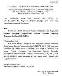 Anda boleh didakwa sekiranya gagal mengisi borang ini atau memberi maklumat palsu di bawah akta 342 pencegahan dan pengawalan penyakit berjangkit 1988. Pkpp Dilanjutkan Sehingga 31 Mac 2021 Astro Awani